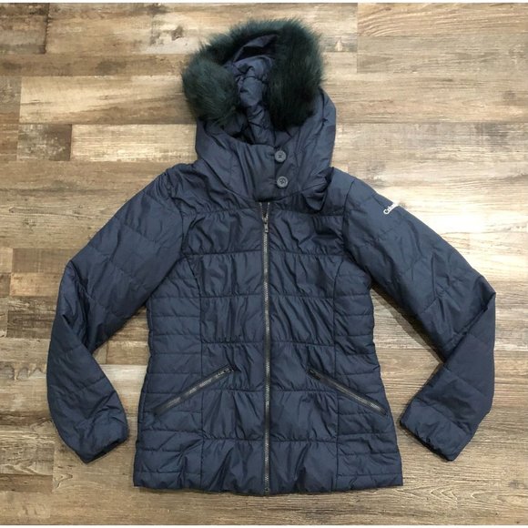 Columbia Womens Small Blue Thermal Coil Hooded Full Zip Jacket - Picture 1 of 7